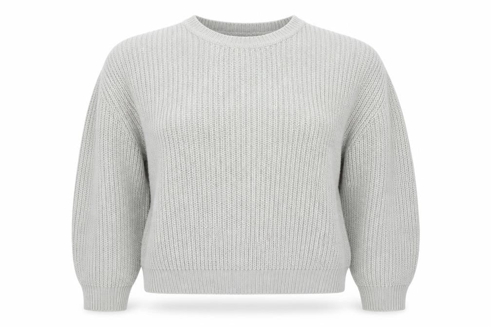 FOREVER 21 Womens Grey Round Neck Acrylic Pullover Jumper Size S