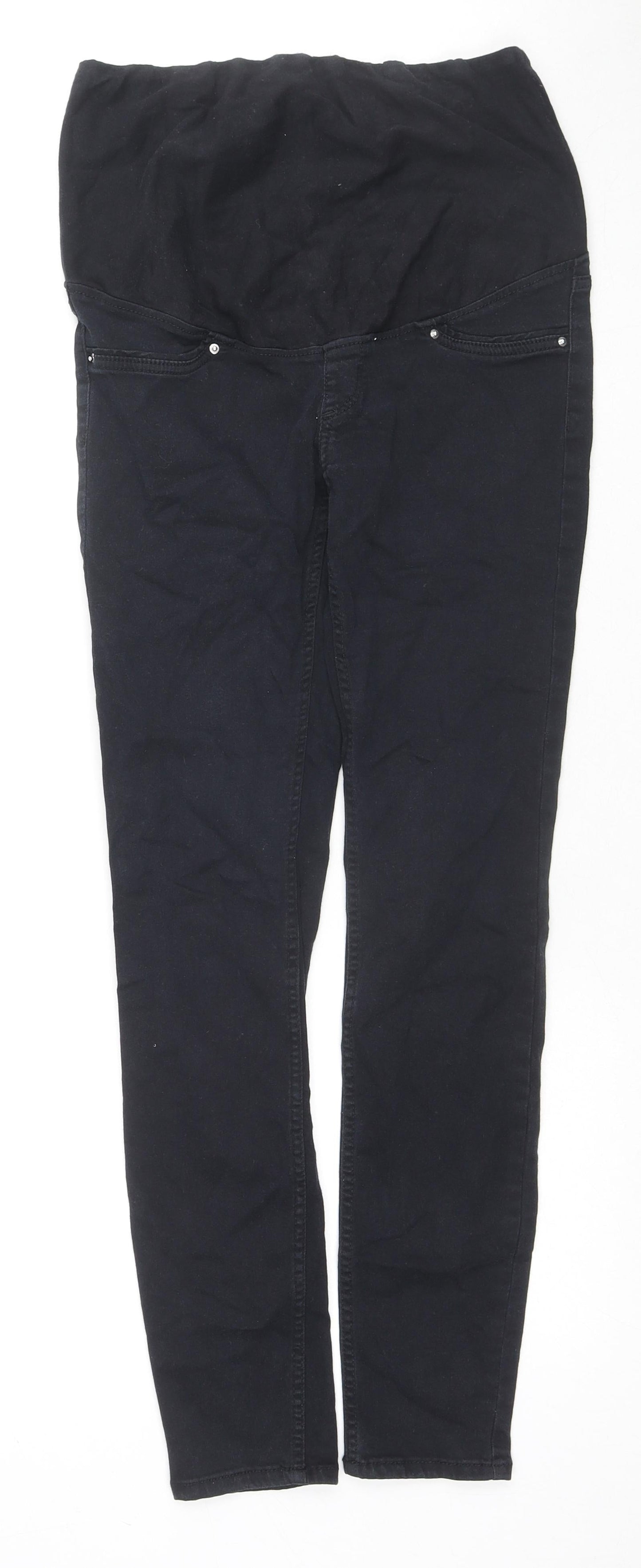 H&M Womens Black Cotton Skinny Jeans Size 10 L27 in Regular