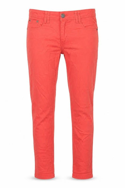 Next Womens Red Cotton Skinny Jeans Size 12 L32 in Regular Zip