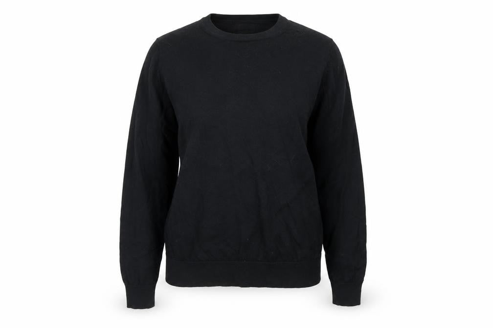 Marks & Spencer Womens Black Round Neck Acrylic Pullover Jumper Size 14