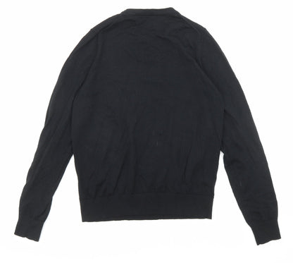 Marks & Spencer Womens Black Round Neck Acrylic Pullover Jumper Size 14
