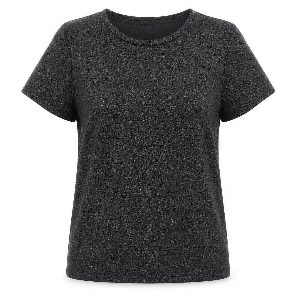 NEXT Womens Black Polyester Basic T-Shirt Size 8 Crew Neck