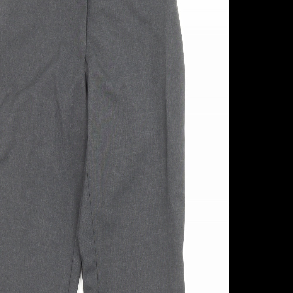 Damart Womens Grey Polyester Trousers Size 8 L26 in Regular Zip - Pockets