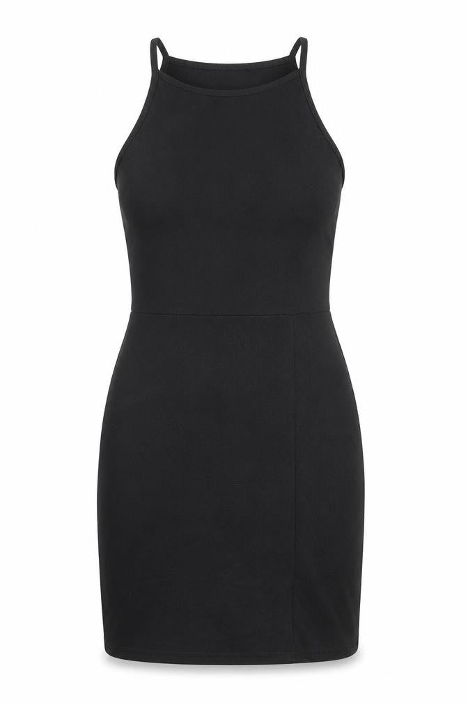 PRETTYLITTLETHING Womens Black Polyester A-Line Size 12 Crew Neck Pullover