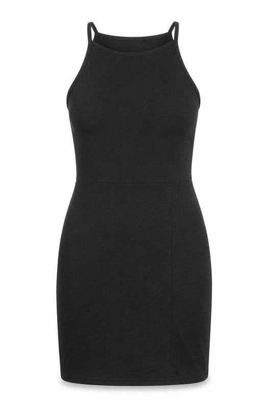 PRETTYLITTLETHING Womens Black Polyester A-Line Size 12 Crew Neck Pullover