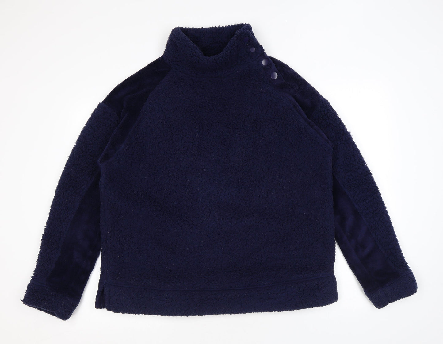 NEXT Womens Blue Polyester Pullover Sweatshirt Size M Snap