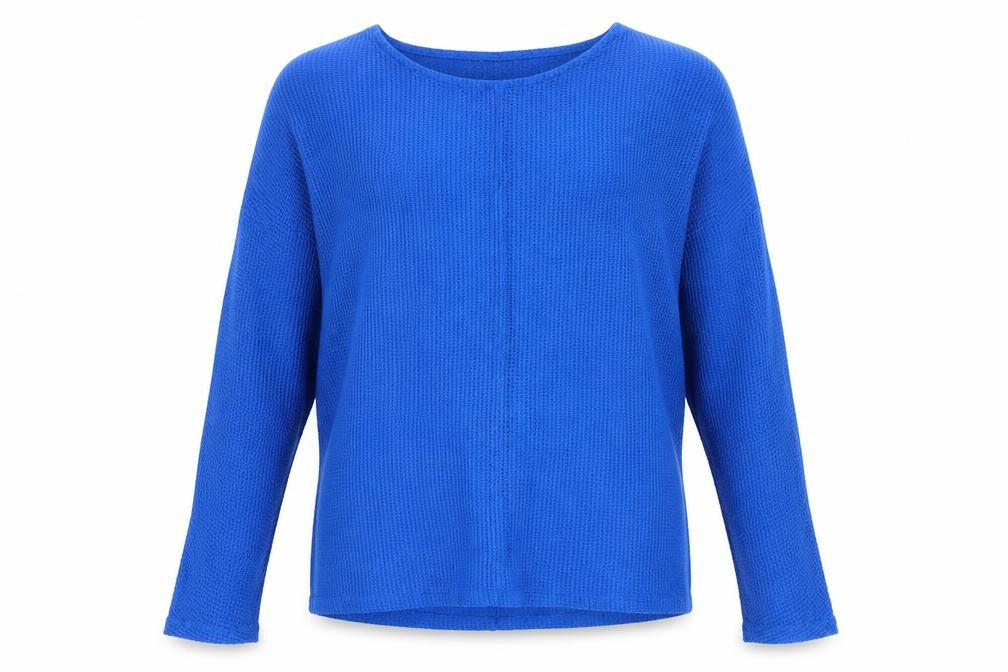 b.young Womens Blue Round Neck Cotton Pullover Jumper Size L