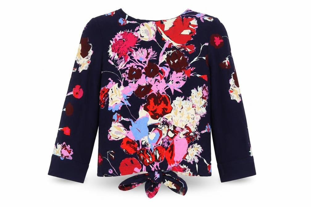 Finery Womens Multicoloured Floral Viscose Basic Blouse Size 8 Round Neck