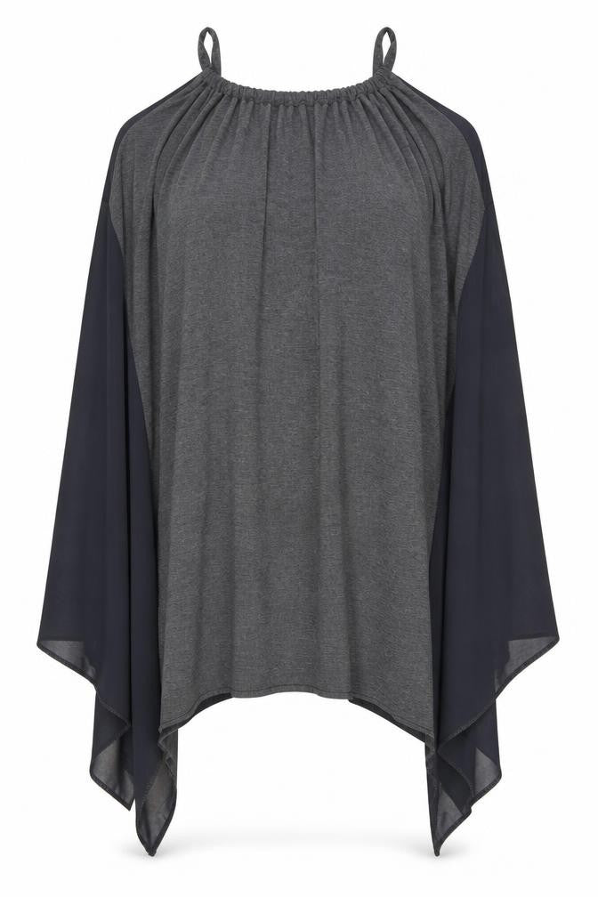 Label Lab Womens Grey Polyester Kaftan Size 14 Round Neck Pullover