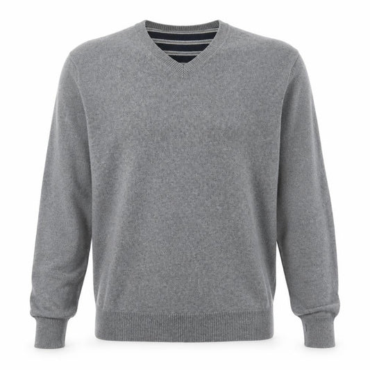 Blue Harbour Mens Green V-Neck Cotton Pullover Jumper Size M Long Sleeve