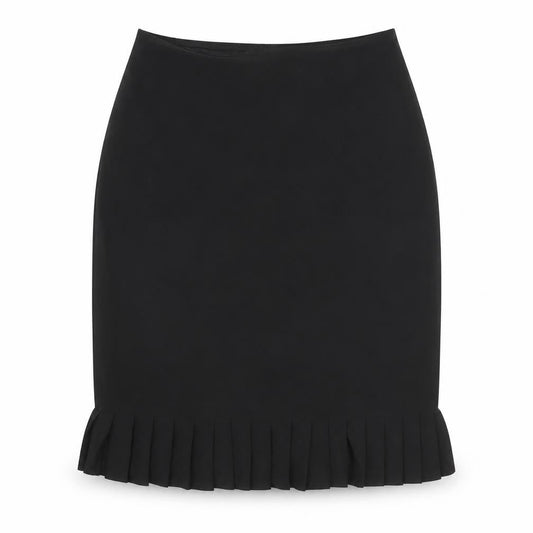 Ego Womens Black Polyester Trumpet Skirt Size 12 - Elastic Waist