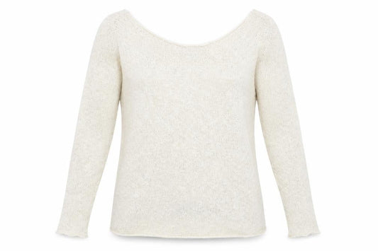 Zara Womens Beige Boat Neck Acrylic Pullover Jumper Size S