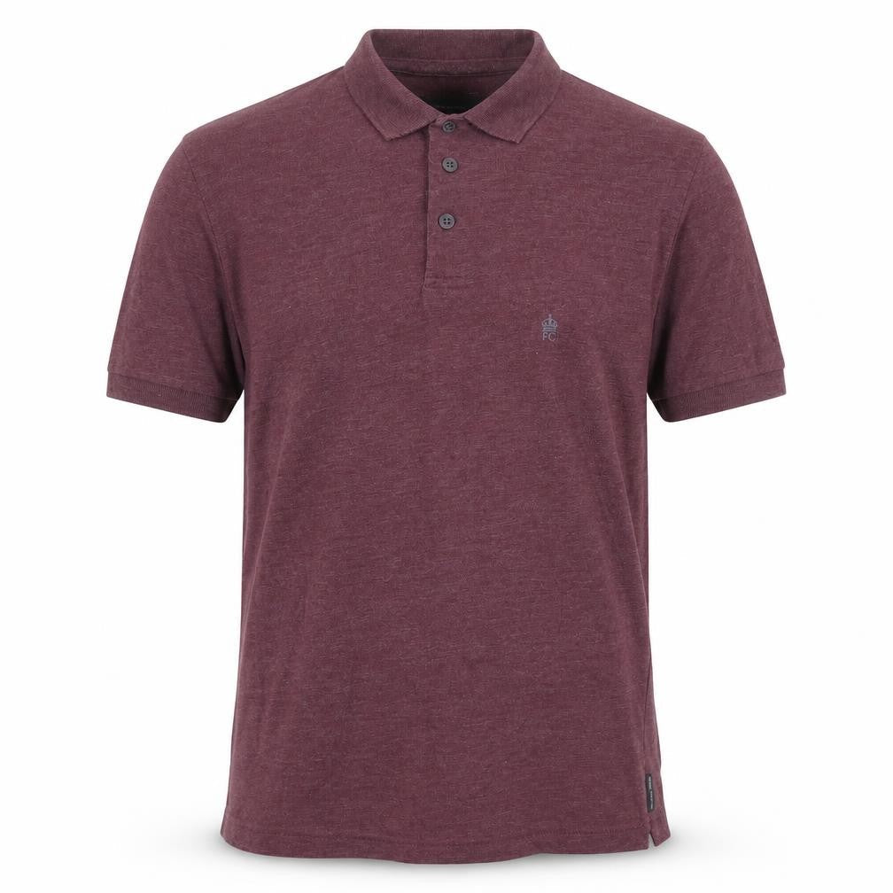 French Connection Mens Red Cotton Polo Size M Collared Button
