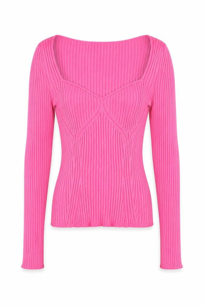 H&M Womens Pink Scoop Neck Viscose Pullover Jumper Size M