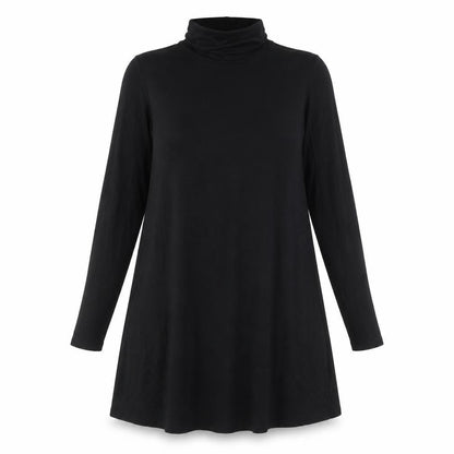 Very Womens Black Viscose A-Line Size 14 Roll Neck Pullover