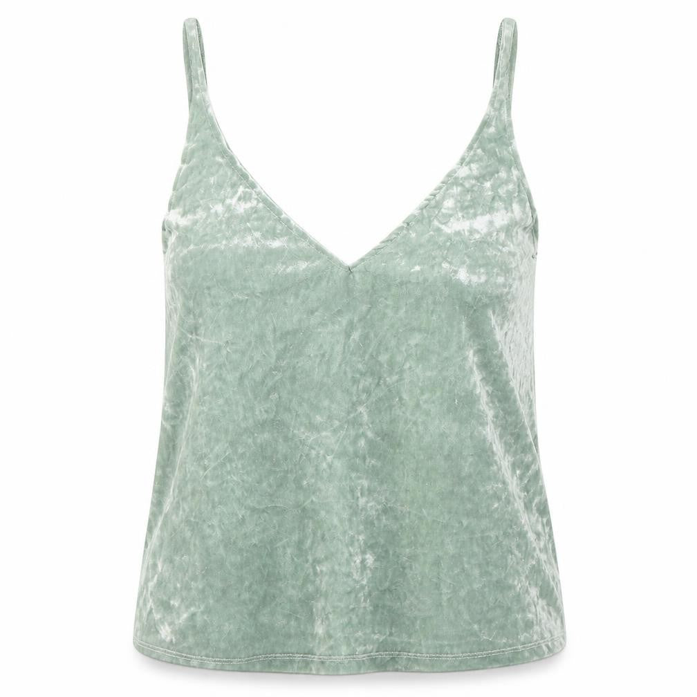 H&M Womens Green Polyester Camisole Blouse Size S V-Neck