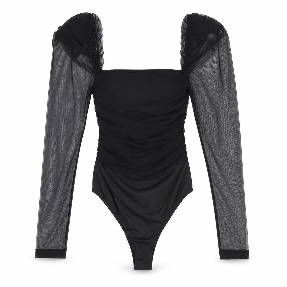 Rebellious Womens Black Polyester Bodysuit One-Piece Size XS Snap