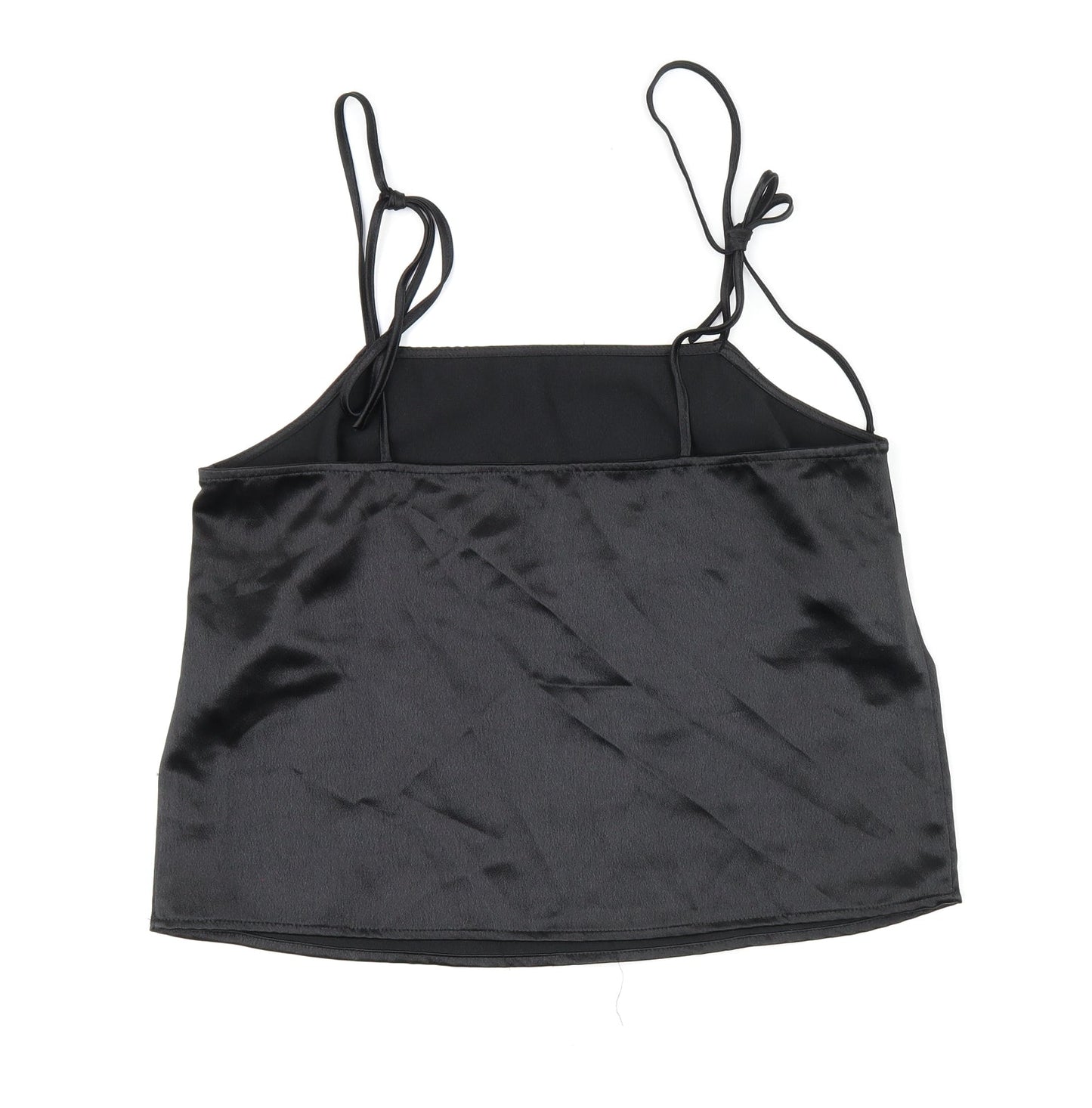 ASOS Womens Black Polyester Camisole Tank Size 12 Square Neck