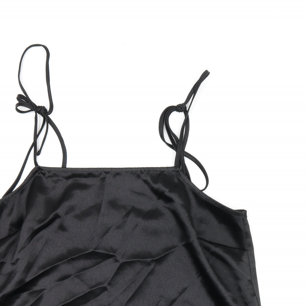 ASOS Womens Black Polyester Camisole Tank Size 12 Square Neck