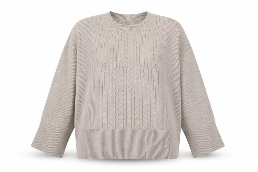 Marks & Spencer Womens Brown Round Neck Viscose Pullover Jumper Size L
