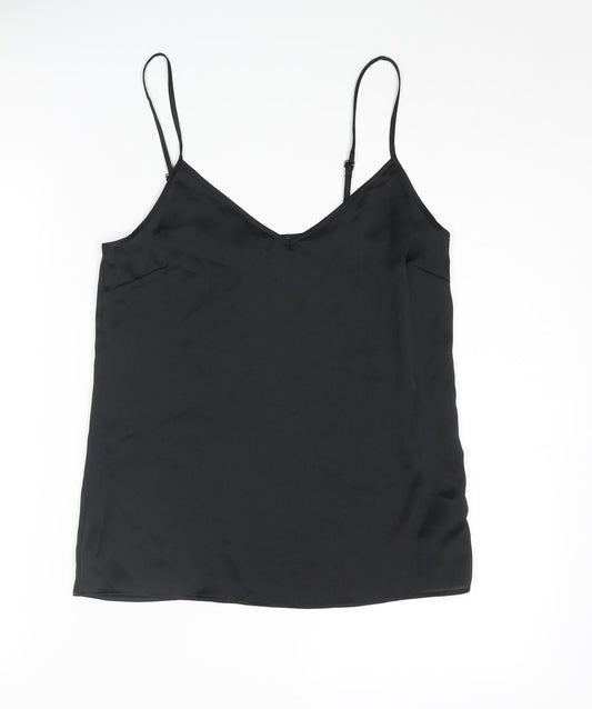 Marks and Spencer Womens Black Polyester Camisole Blouse Size 6 V-Neck