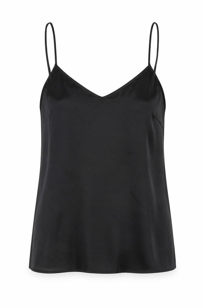 Marks & Spencer Womens Black Polyester Camisole Blouse Size 6 V-Neck
