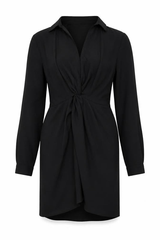 Very Womens Black Polyester Mini Size 12 Collared Zip