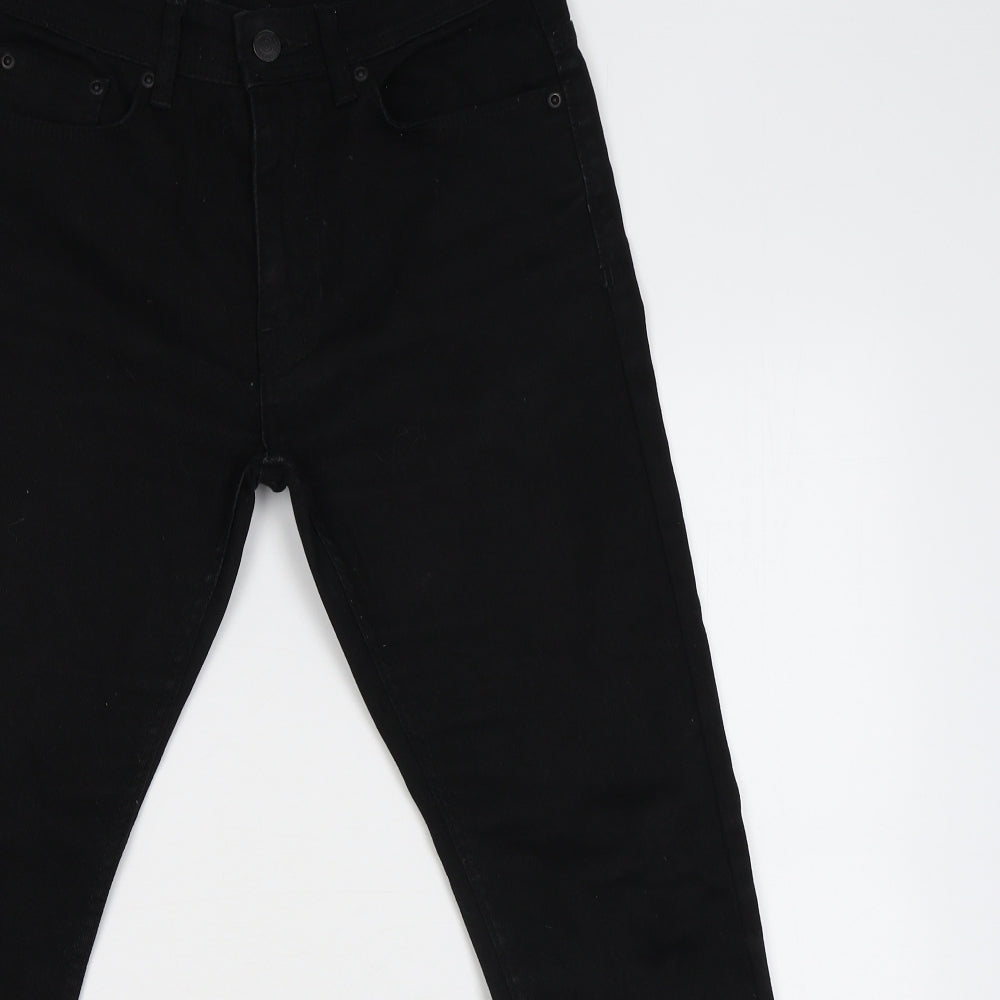 Burton Mens Black Cotton Skinny Jeans Size 28 in L24 in Regular Zip