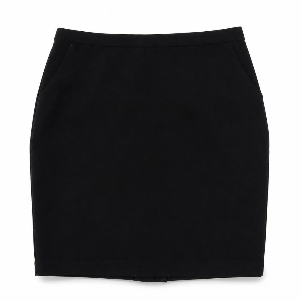 PADINI Womens Black Polyester Straight & Pencil Skirt Size M Zip