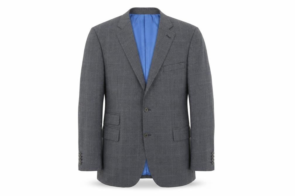 Chester Mens Blue Wool Jacket Suit Jacket Size 46 Regular