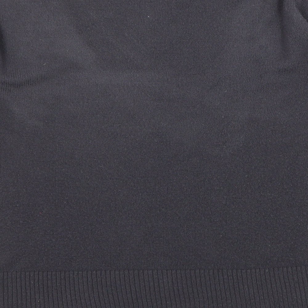 Marks and Spencer Womens Blue V-Neck Acrylic Pullover Jumper Size 12