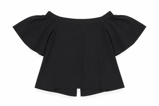 River Island Womens Black Polyester Basic Blouse Size 12 Square Neck