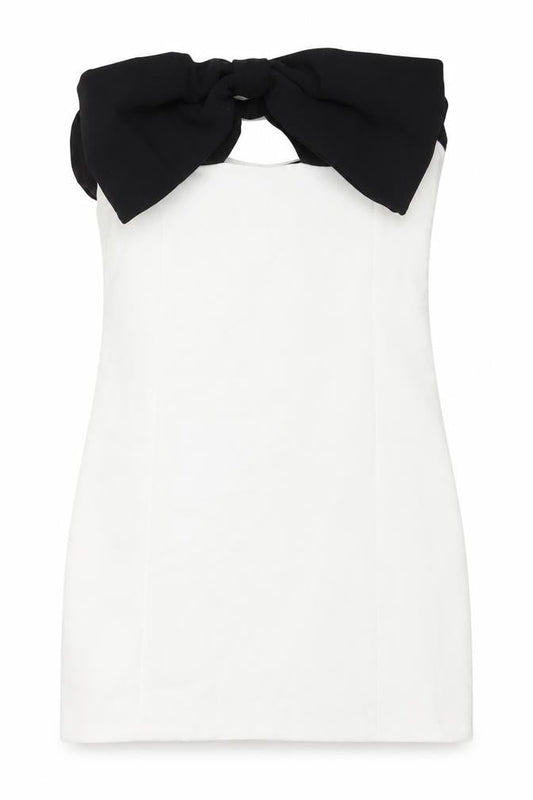 Zara Womens White Polyester Mini Size M Sweetheart Zip - Strapless