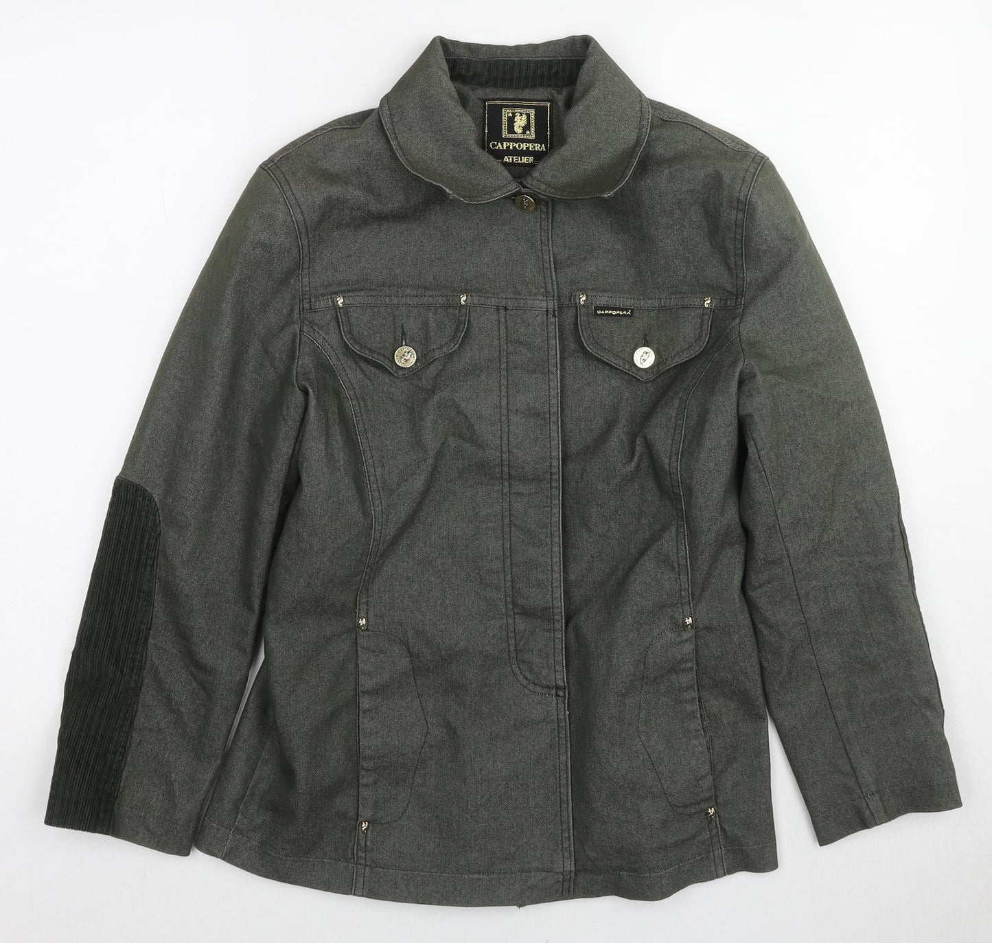 Capopera Womens Green Jacket Size S Button