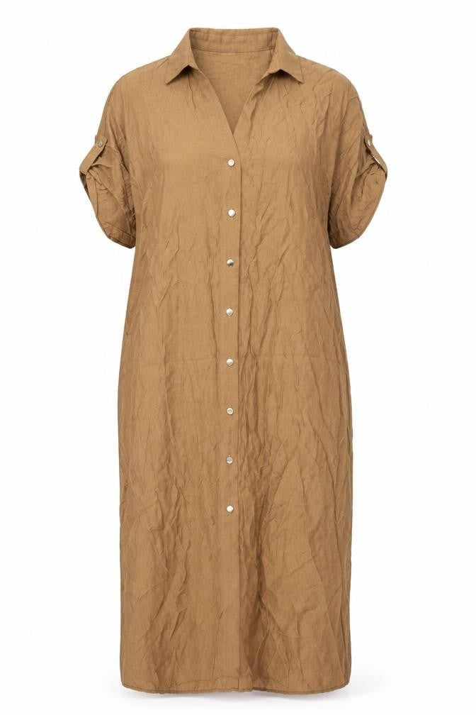 Zara Womens Brown Viscose Maxi Size 2XL Collared Button