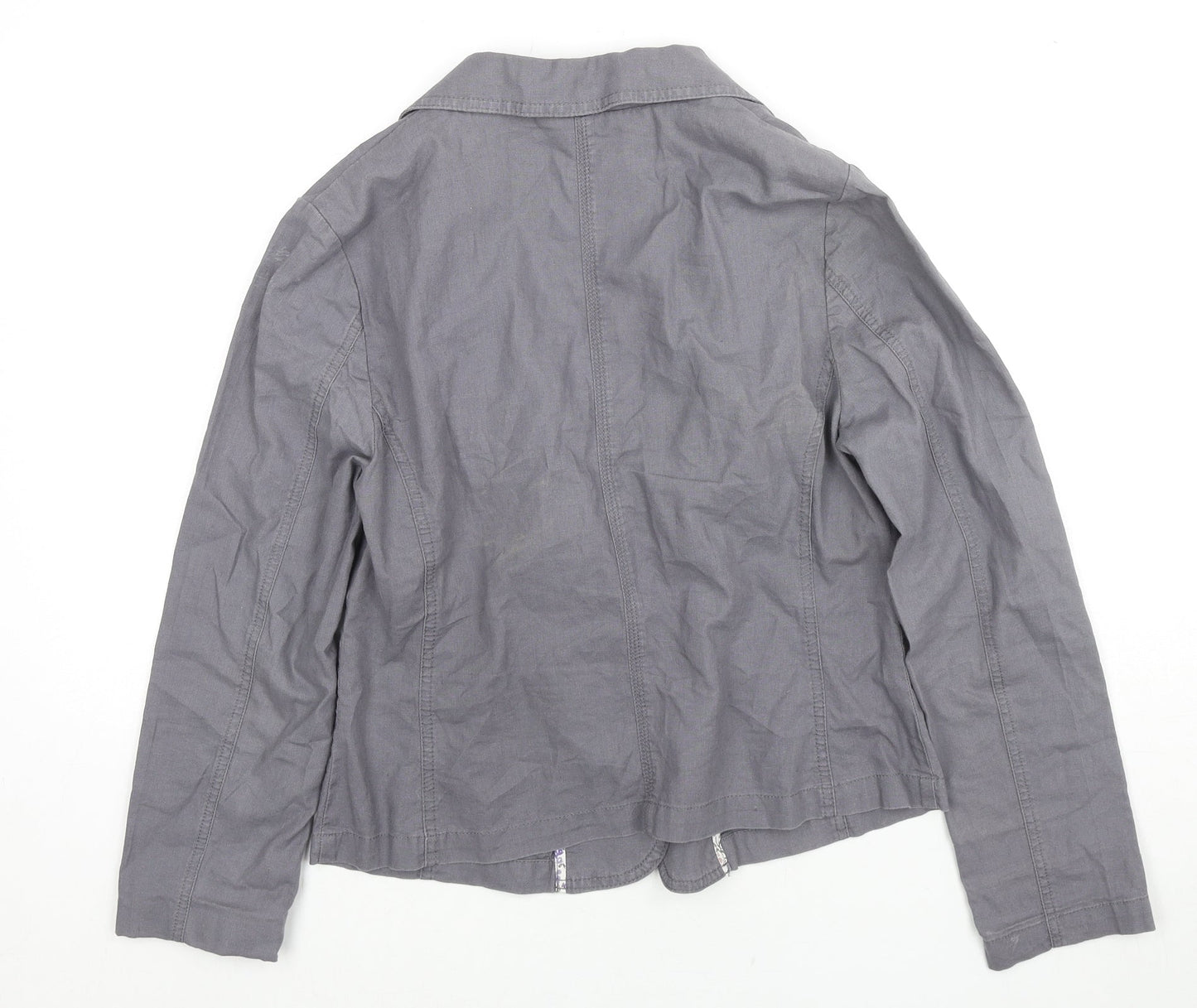 Marks and Spencer Womens Grey Jacket Blazer Size 10 Button