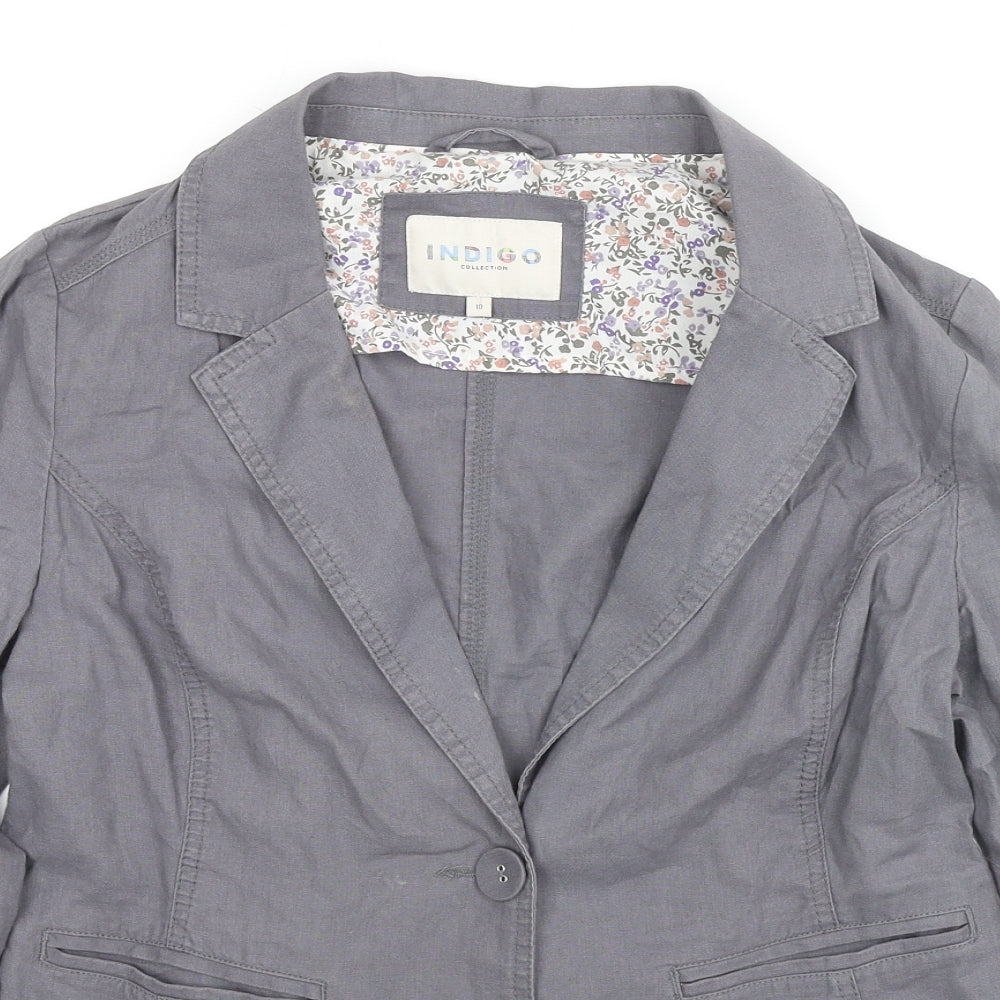 Marks and Spencer Womens Grey Jacket Blazer Size 10 Button