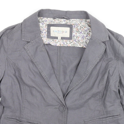 Marks & Spencer Womens Grey Jacket Blazer Size 10 Button