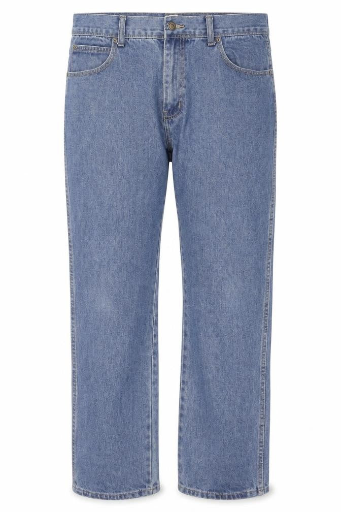 Hutson Harbour Mens Blue Cotton Straight Jeans Size 38 in L33 in Regular Zip