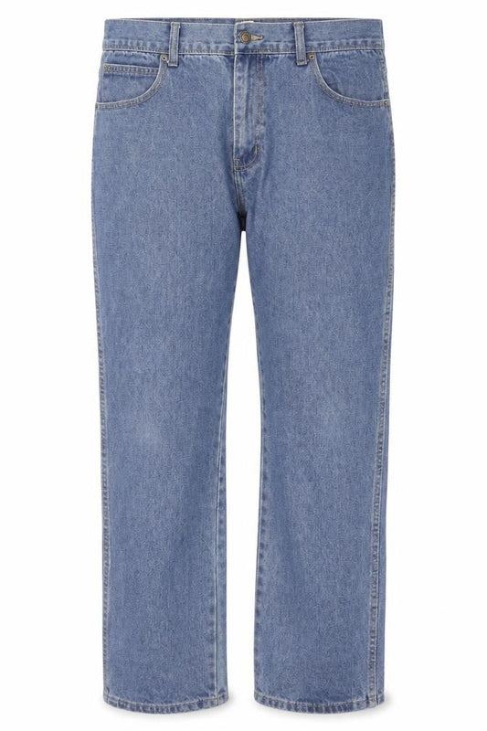 Hutson Harbour Mens Blue Cotton Straight Jeans Size 38 in L33 in Regular Zip