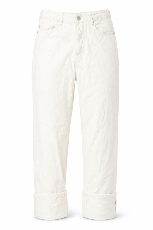 Warehouse Womens Beige Cotton Tapered Jeans Size 6 L26 in Regular Zip