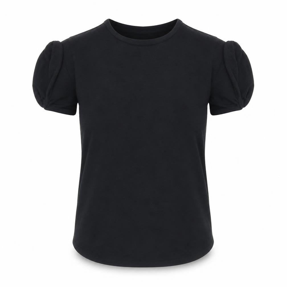 ASOS Womens Black Polyester Basic T-Shirt Size 10 Round Neck