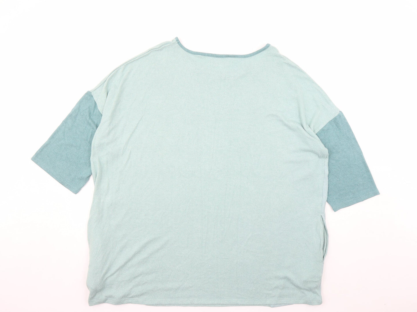 Capsule Womens Green Round Neck Rayon Pullover Jumper Size 20 - Size 20-22, Pockets