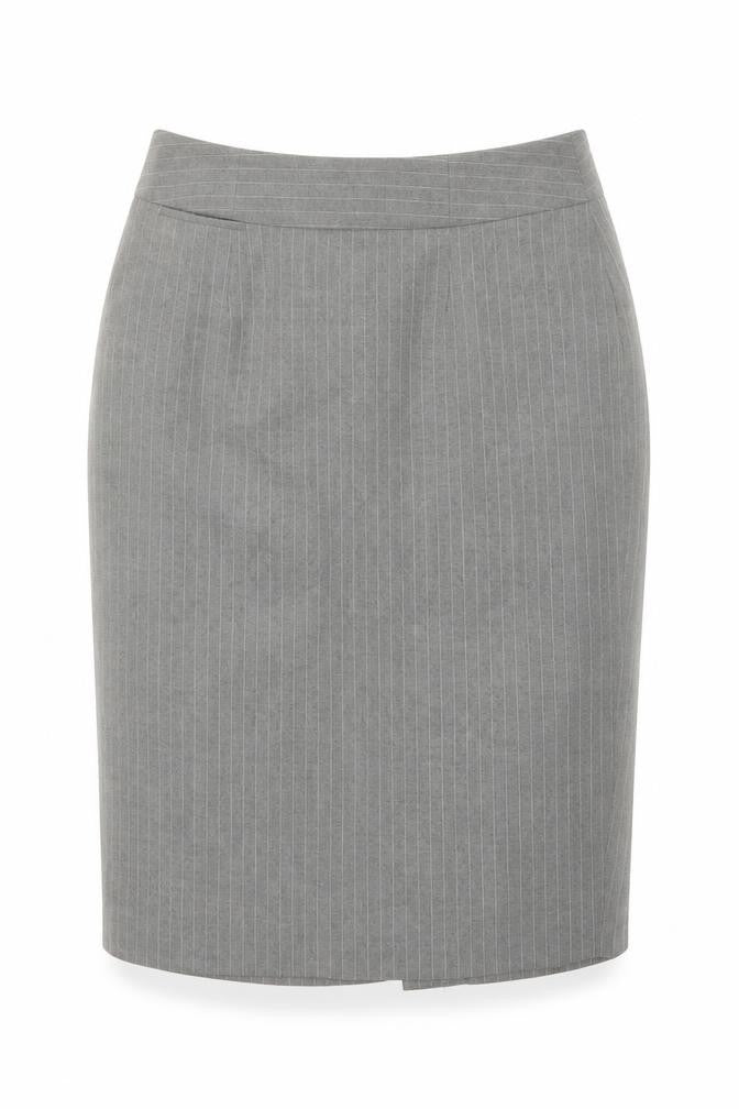 The Department Womens Grey Striped Polyester A-Line Skirt Size 10 Zip