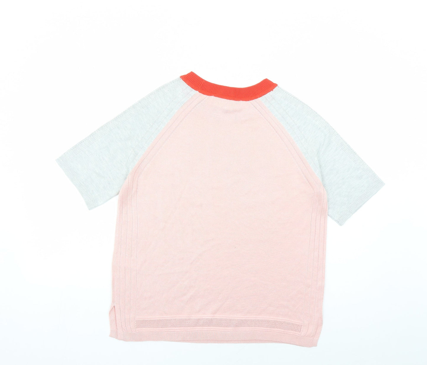 NEXT Womens Pink Round Neck Viscose Pullover Jumper Size 14