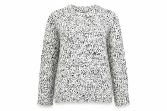 Bonmarché Womens Grey Round Neck Polyester Pullover Jumper Size M