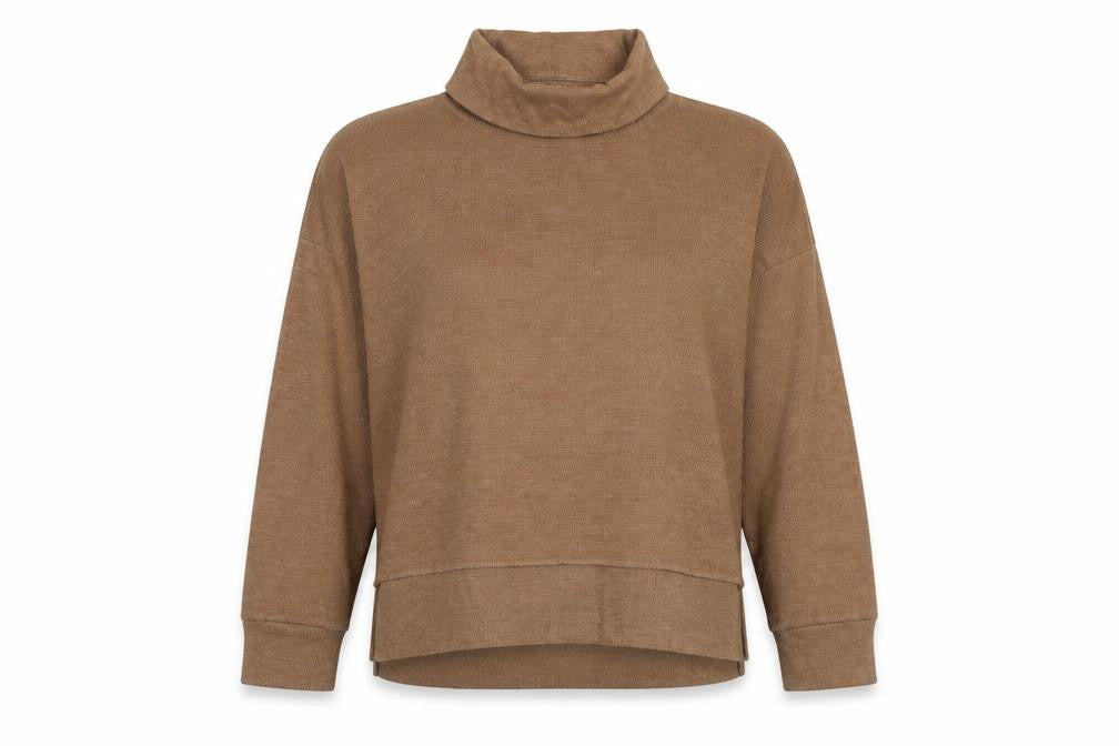 American Eagle Outfitters Womens Brown Roll Neck Viscose Pullover Jumper Size XL