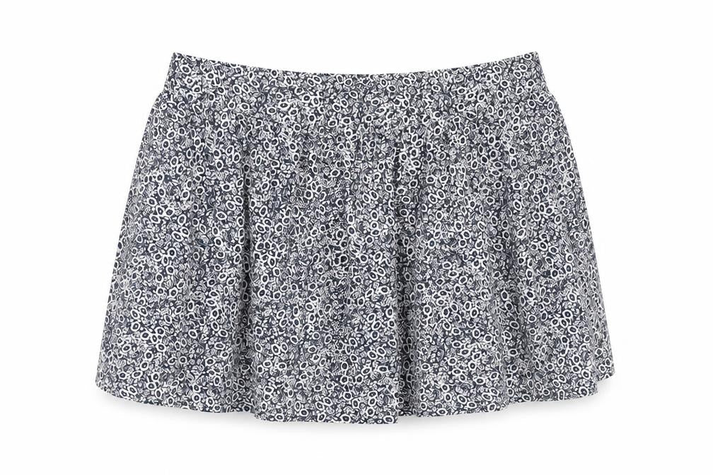 Marks & Spencer Womens Blue Floral Cotton A-Line Skirt Size 22