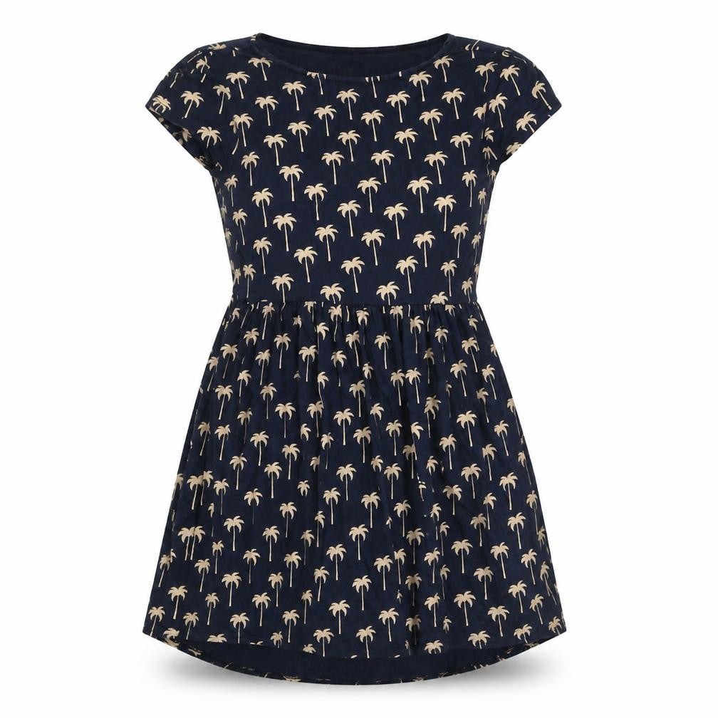 Zara Womens Blue Geometric Viscose A-Line Size S Round Neck Pullover