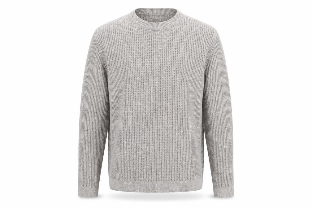 Topman Mens Grey Round Neck Cotton Pullover Jumper Size S Long Sleeve